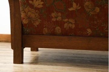 中古　三越　Brugge(ブルージュ)　VE1107　花柄のファブリックがエレガントな二人掛けソファ　(R-082311)