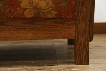 中古　三越　Brugge(ブルージュ)　VE1107　花柄のファブリックがエレガントな二人掛けソファ　(R-082311)