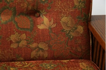 中古　三越　Brugge(ブルージュ)　VE1107　花柄のファブリックがエレガントな二人掛けソファ　(R-082311)