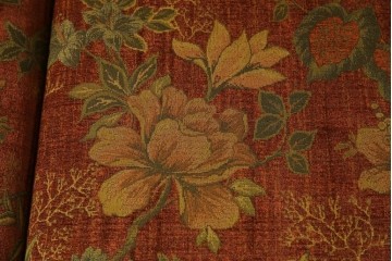 中古　三越　Brugge(ブルージュ)　VE1107　花柄のファブリックがエレガントな二人掛けソファ　(R-082311)