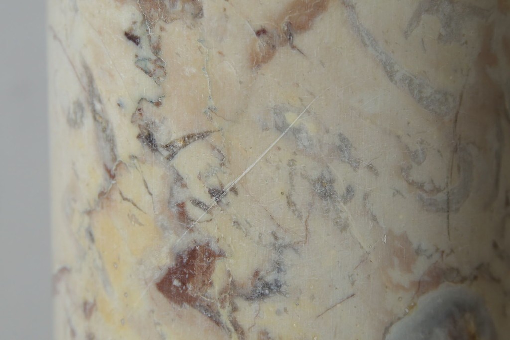 イタリアアンティーク　最高級!!　上質な真鍮(しんちゅう)飾りと大理石の豪華な回転式飾り台　(R-082313)