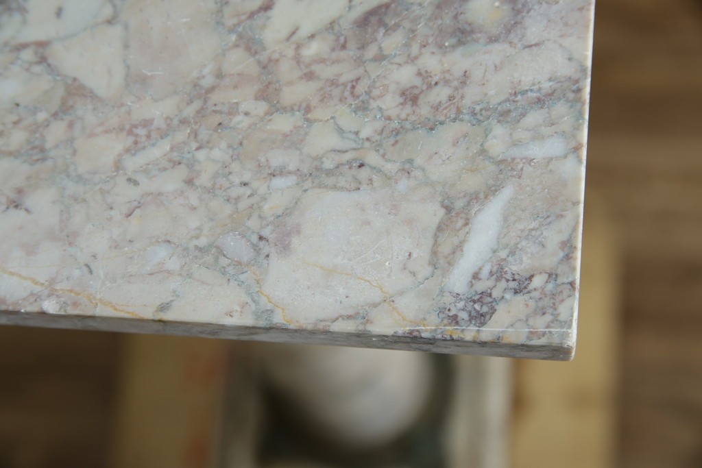 イタリアアンティーク　最高級!!　上質な真鍮(しんちゅう)飾りと大理石の豪華な回転式飾り台　(R-082313)