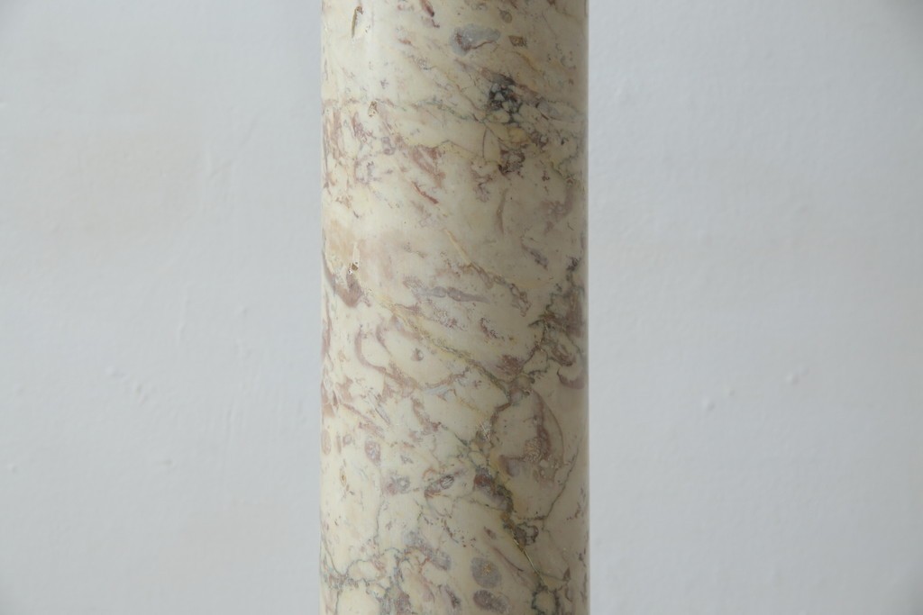 イタリアアンティーク　最高級!!　上質な真鍮(しんちゅう)飾りと大理石の豪華な回転式飾り台　(R-082313)