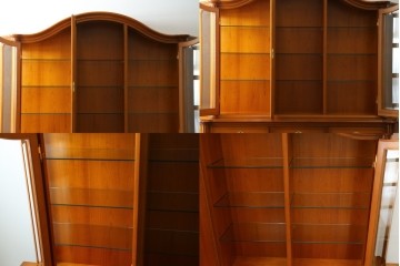 中古　超美品　ドイツ　最高級家具メーカー　WARRINGS(ウォーリングス)社　高級感のある象嵌入りキャビネット　定価約600万円　(R-082314)