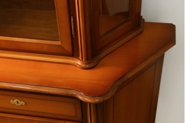 中古　超美品　ドイツ　最高級家具メーカー　WARRINGS(ウォーリングス)社　高級感のある象嵌入りキャビネット　定価約600万円　(R-082314)