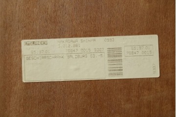 中古　超美品　ドイツ　最高級家具メーカー　WARRINGS(ウォーリングス)社　高級感のある象嵌入りキャビネット　定価約600万円　(R-082314)