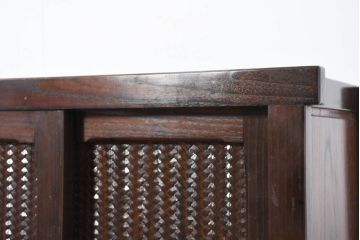 中古　民芸家具　栗材　和の趣溢れる水屋箪笥サイドボード(食器棚、収納棚、戸棚、カップボード、サイドキャビネット)(R-082316)