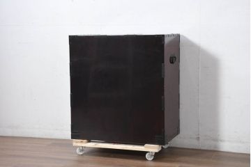 中古　熊野洞　木地呂塗り　漆塗り　力強い手打ち金具が魅力の仙台箪笥(小タンス、和たんす、衣装タンス、収納箪笥、整理箪笥、チェスト、引き出し)(定価約80万円)(R-082319)