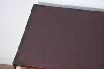 中古　熊野洞　木地呂塗り　漆塗り　力強い手打ち金具が魅力の仙台箪笥(小タンス、和たんす、衣装タンス、収納箪笥、整理箪笥、チェスト、引き出し)(定価約80万円)(R-082319)