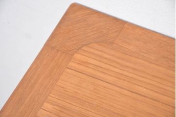 和製ビンテージ　北欧デザイン　高級家具ブランド　日田工芸　maxim(マキシム)シリーズ　チーク材　木の温かみと機能性を兼ねた両袖机(ニーホールデスク、作業台、ワークテーブル、ワークデスク、在宅ワーク、在宅用、ヴィンテージ)(R-082323)
