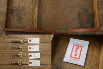 海外アンティーク　チーク材　レザートップ　両面使い　繊細な彫刻が美しいパートナーデスク(両袖机、作業台、ワークテーブル、ワークデスク、在宅ワーク、在宅用)(R-082324)