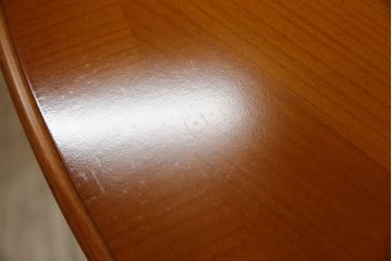 中古　超美品　ドイツ　最高級家具メーカー　WARRINGS(ウォーリングス)社　気品を感じる佇まいが素敵なエクステンションテーブル(ダイニングテーブル、丸テーブル、食卓、4人掛け、6人掛け、オーバル型)(定価約220万円)(R-082325)