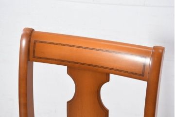 中古　超美品　ドイツ　最高級家具メーカー　WARRINGS(ウォーリングス)社　気品を感じる佇まいが素敵なダイニングチェア4脚セット(アームレスチェア、椅子、イス、バラ売り可能)(定価4脚で約155万円)(R-082326)