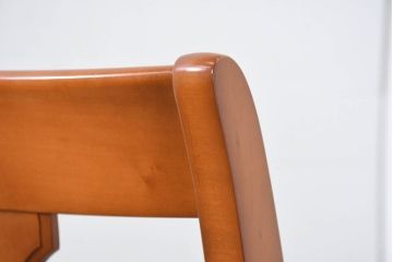 中古　超美品　ドイツ　最高級家具メーカー　WARRINGS(ウォーリングス)社　気品を感じる佇まいが素敵なダイニングチェア4脚セット(アームレスチェア、椅子、イス、バラ売り可能)(定価4脚で約155万円)(R-082326)