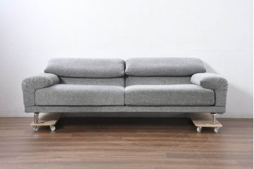 中古　超美品　IDC大塚家具取り扱い　パッセロ　2way　ローバック、ハイバックどちらも楽しめる2.5人掛けソファ(2.5P、3P、2.5人掛け、3人掛け)(定価約40万円)(R-082332)