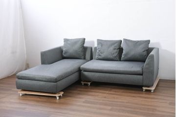 中古　arflex(アルフレックス)　SONA(ソーナ)　開放感の高いくつろぎを実感できるカウチソファ(3人掛け、3P、三人掛け、2人掛けソファ、2PL字ソファ)(定価約110万円)(R-082333)