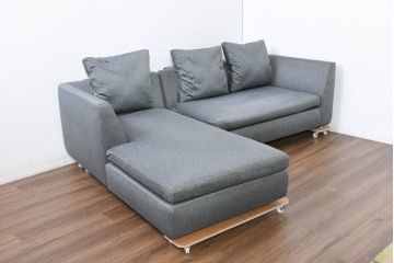 中古　arflex(アルフレックス)　SONA(ソーナ)　開放感の高いくつろぎを実感できるカウチソファ(3人掛け、3P、三人掛け、2人掛けソファ、2PL字ソファ)(定価約110万円)(R-082333)