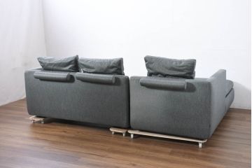 中古　arflex(アルフレックス)　SONA(ソーナ)　開放感の高いくつろぎを実感できるカウチソファ(3人掛け、3P、三人掛け、2人掛けソファ、2PL字ソファ)(定価約110万円)(R-082333)