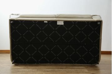 中古　超美品　フランスベッド取り扱い　イタリア　サコモディ(S'ACCOMODI)　上質な本革を使用した2Pソファ(レザー、アームソファ、二人掛け、2人掛け)(定価約32万円)(R-082334)