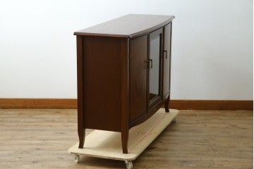 中古　美品　東海家具工業(Tokai Kagu)　ベネチア(Venezia)シリーズ　マホガニー材　ネオクラシカルな気品漂う意匠が魅力のイタリアンサイドボード　定価約15万円　(R-082338)