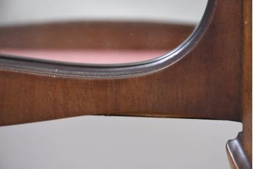 中古　人気の猫脚!!　象嵌入り　クラシカルな雰囲気漂うジュエリーケース(サイドテーブル、ガラスケース、ショーケース、コレクションケース)(R-082339)
