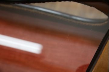 中古　人気の猫脚!!　象嵌入り　クラシカルな雰囲気漂うジュエリーケース(サイドテーブル、ガラスケース、ショーケース、コレクションケース)(R-082339)