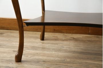 中古　人気の猫脚!!　象嵌入り　クラシカルな雰囲気漂うジュエリーケース(サイドテーブル、ガラスケース、ショーケース、コレクションケース)(R-082339)