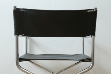 アメリカビンテージ　スチール製　シンプルでかっこいい折り畳み式ディレクターズチェア　(R-082342)