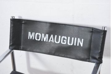 アメリカビンテージ　スチール製　シンプルでかっこいい折り畳み式ディレクターズチェア(椅子、イス、アームチェア、ヴィンテージ)(R-082342)