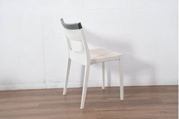 中古　ドイツ　アウトドアリビングブランド　DEDON(デドン)　屋外でも屋内でも使えるモダンなプレイサイドチェア2脚セット(テラスチェア、ガーデンファニチャー、イス、椅子、バラ売り可能)(定価2脚で約20万円)(R-082343)
