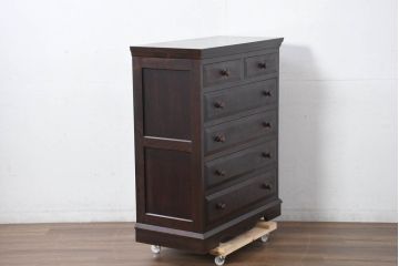 和製ビンテージ　松本民芸家具　シンプルな中に上品さがある#46型ベビータンス(チェスト、引き出し、洋服タンス、収納タンス、ヴィンテージ)(定価約38万5千円)(R-082352)