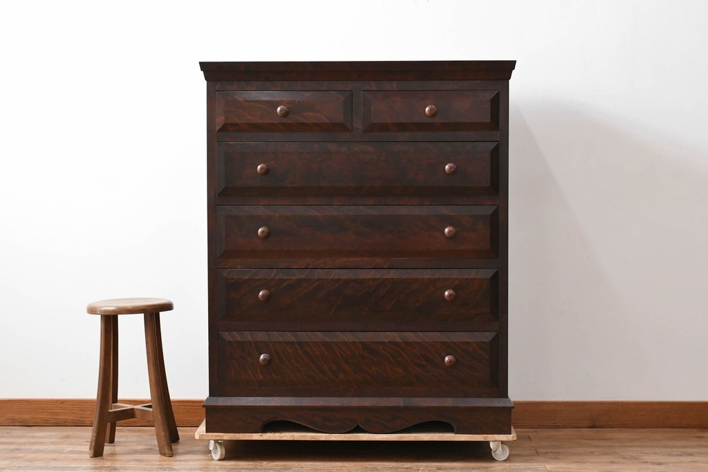 和製ビンテージ　松本民芸家具　シンプルな中に上品さがある#46型ベビータンス　定価約38万5千円　(R-082352)