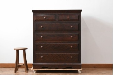 和製ビンテージ　松本民芸家具　シンプルな中に上品さがある#46型ベビータンス　定価約38万5千円　(R-082352)