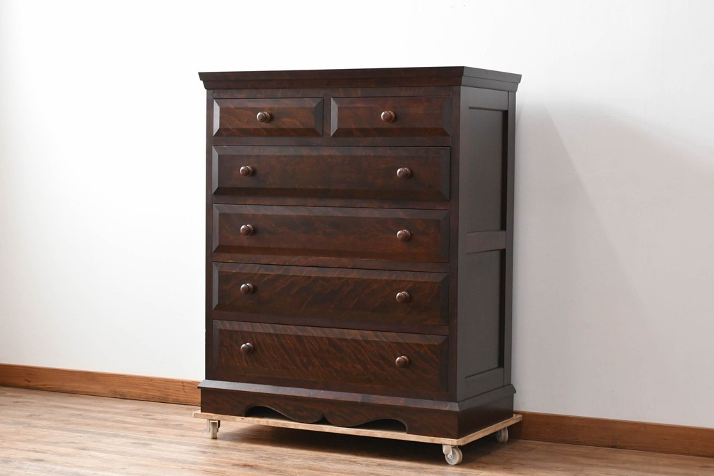 和製ビンテージ　松本民芸家具　シンプルな中に上品さがある#46型ベビータンス　定価約38万5千円　(R-082352)