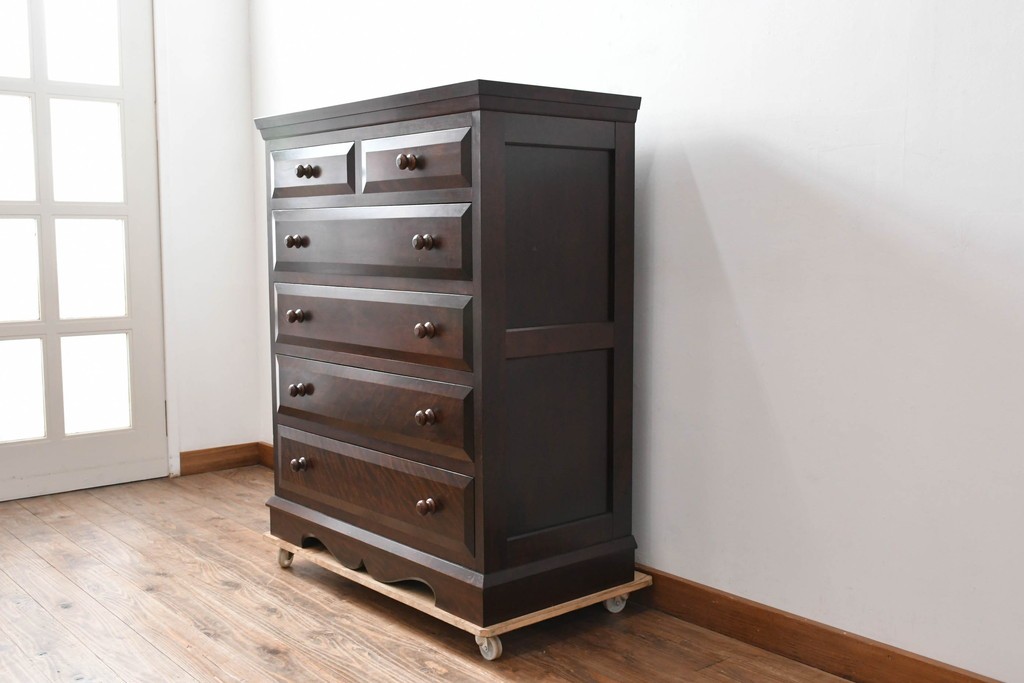 和製ビンテージ　松本民芸家具　シンプルな中に上品さがある#46型ベビータンス　定価約38万5千円　(R-082352)