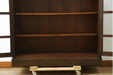 中古　美品　松本民芸家具　G-型特注モデル　シックな空間づくりが叶う面取りキャビネット　(R-082354)