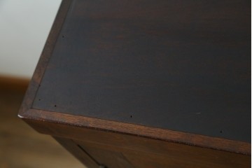 中古　美品　松本民芸家具　G-型特注モデル　シックな空間づくりが叶う面取りキャビネット　(R-082354)