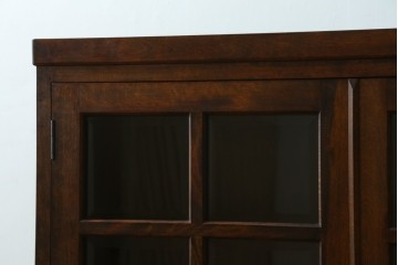 中古　美品　松本民芸家具　G-型特注モデル　シックな空間づくりが叶う面取りキャビネット　(R-082354)