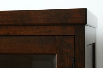 中古　美品　松本民芸家具　G-型特注モデル　シックな空間づくりが叶う面取りキャビネット　(R-082354)
