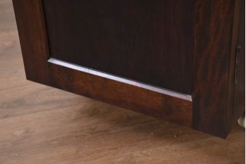 中古　美品　特注品　松本民芸家具　深みのある木の色味が素敵な書棚・上段(本棚、ブックシェルフ、本箱、ブックケース、キャビネット、食器棚、カップボード、飾り棚、戸棚、収納棚)(R-082357)