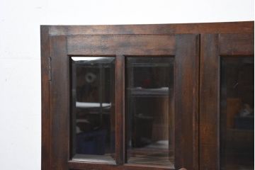 中古　美品　特注品　松本民芸家具　深みのある木の色味が素敵な書棚・下段(本棚、ブックシェルフ、本箱、ブックケース、キャビネット、食器棚、カップボード、飾り棚、戸棚、収納棚)(R-082358)