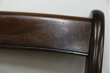 中古　松本民芸家具　B型ワイコムチェア　落ち着いた色味と滑らかな質感が美しいアームチェア2脚セット(板座チェア、ダイニングチェア、椅子、イス、バラ売り可能)(定価2脚で約35万円)(R-082362)