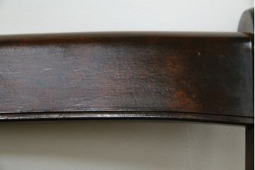 中古　松本民芸家具　B型ワイコムチェア　落ち着いた色味と滑らかな質感が美しいアームチェア2脚セット(板座チェア、ダイニングチェア、椅子、イス、バラ売り可能)(定価2脚で約35万円)(R-082362)