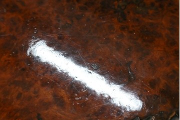 和製ヴィンテージ　花梨(カリン)材　貴重な鳥眼杢が味わい深い立派なローテーブル　(R-082364)