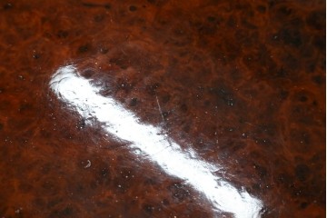 和製ヴィンテージ　花梨(カリン)材　貴重な鳥眼杢が味わい深い立派なローテーブル　(R-082364)