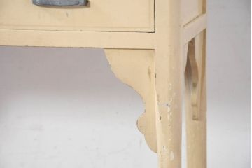 和製アンティーク　カフェ風インテリアが叶う小振りな三面ガラスケビントガラスケース(飾り棚、陳列棚、ショーケース、収納棚、戸棚、デンタルケース、デンタルキャビネット、コレクションケース、ディスプレイケース、店舗什器)(R-082366)