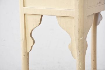 和製アンティーク　カフェ風インテリアが叶う小振りな三面ガラスケビントガラスケース(飾り棚、陳列棚、ショーケース、収納棚、戸棚、デンタルケース、デンタルキャビネット、コレクションケース、ディスプレイケース、店舗什器)(R-082366)