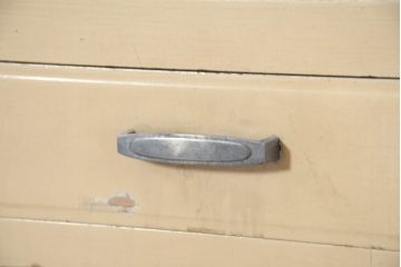 和製アンティーク　カフェ風インテリアが叶う小振りな三面ガラスケビントガラスケース(飾り棚、陳列棚、ショーケース、収納棚、戸棚、デンタルケース、デンタルキャビネット、コレクションケース、ディスプレイケース、店舗什器)(R-082366)