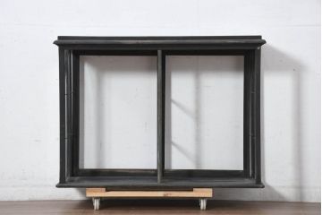 和製アンティーク　ダークカラーが渋くてかっこいい古いタバコ屋のガラスケース(ショーケース、Gケース、ディスプレイケース、コレクションケース、飾り棚、陳列棚、店舗什器)(R-082370)