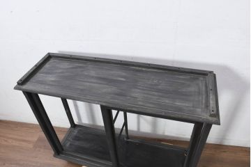 和製アンティーク　ダークカラーが渋くてかっこいい古いタバコ屋のガラスケース(ショーケース、Gケース、ディスプレイケース、コレクションケース、飾り棚、陳列棚、店舗什器)(R-082370)